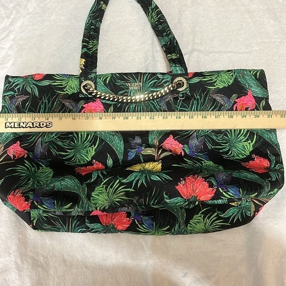 Victoria's Secret Palm‎ Tree Floral Weekender Tote Bag - Picture 9 of 11